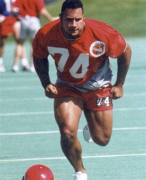 Dwayne “The Rock” Johnson at age 15, Aspiring football player, 1987 ...