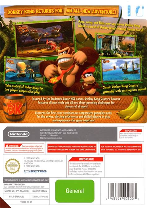 Donkey Kong Country Returns (2010) box cover art - MobyGames