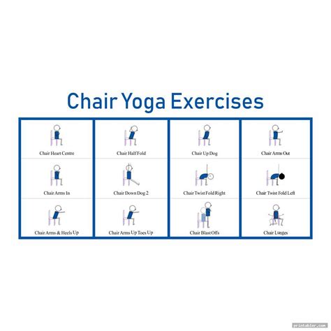 Chair Yoga Exercises For Seniors Printable