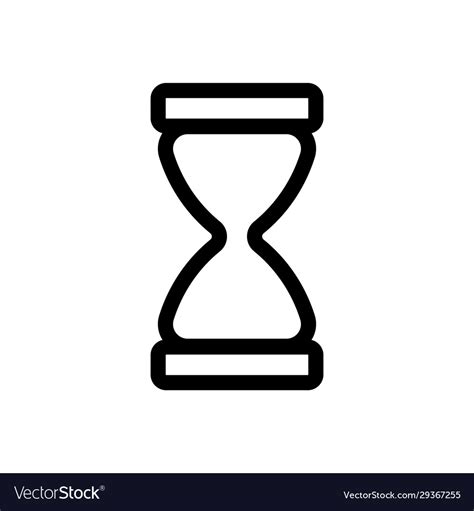 Hourglass icon isolated contour symbol Royalty Free Vector