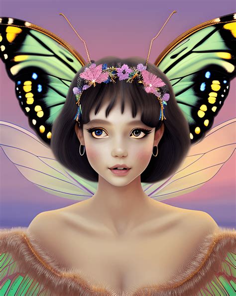 Delicate Butterfly Fairy Queen · Creative Fabrica