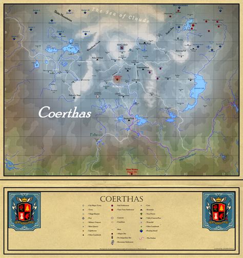 Map of Ishgard and Coerthas (FF 14) by KupoDovahmog on DeviantArt