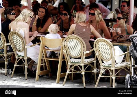 England footballers wives and girlfriends in the centre of Baden-Baden ...