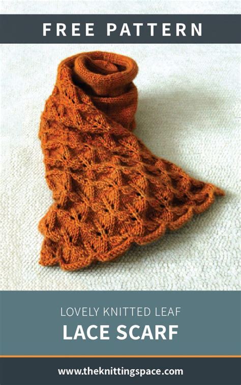 Lovely Knitted Leaf Lace Scarf [FREE Knitting Pattern] - Breien