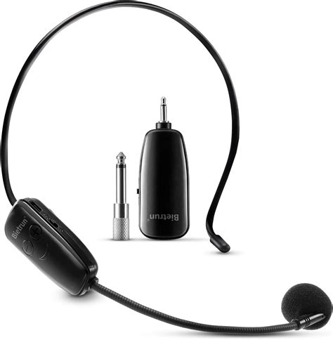 Amazon.com: Wireless Microphone Headset, UHF Wireless Headset Mic System, 160 ft Range, Headset ...