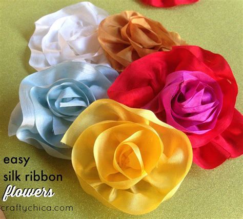 Easy Silk Ribbon Flowers - Crafty Chica