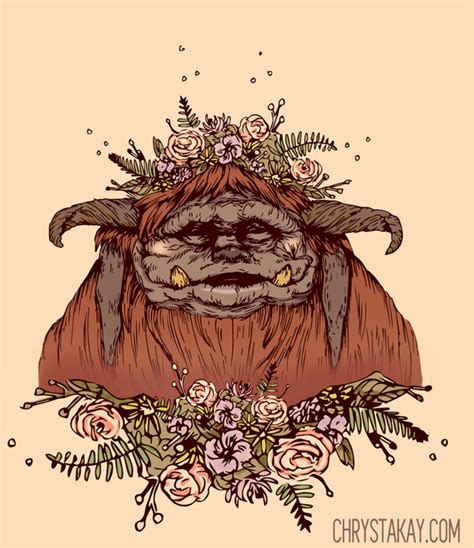 Chrysta Kay || Ludo from Labyrinth floral crown original fan art ...