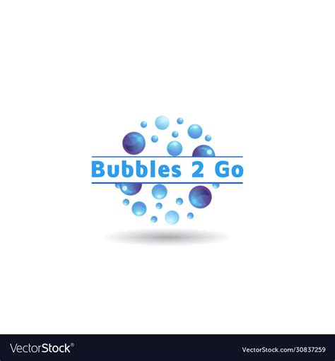 Stylish bubble logo design Royalty Free Vector Image