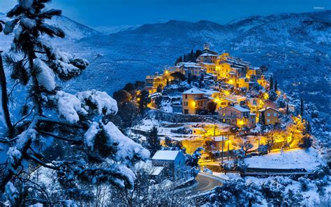 Snowy Village Wallpapers - Wallpaper Cave