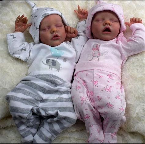 12'' Lifelike Realistic Twins Sister Reborn Silicone Baby Doll Girl ...