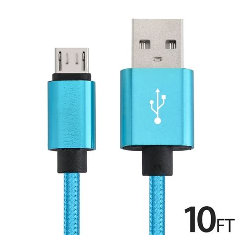 Micro USB Cable Charger for Android, FREEDOMTECH 10ft USB to Micro USB Cable Charger Cord High ...