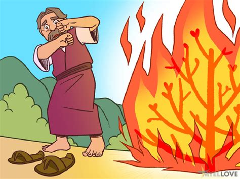 FreeBibleimages :: Moses and the burning bush :: God commissions Moses ...