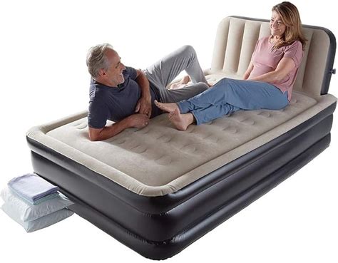 Coopers of Stortford Inflatable Double Air Bed With Headboard & Built-In Electric Pump: Amazon ...