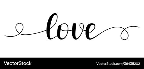 Love hand lettering handwritten text Royalty Free Vector