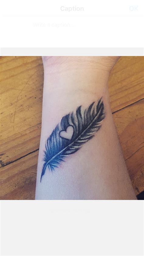 Feather tattoo, love heart . For my dad . When a feather appears an angel is near x | Feather ...