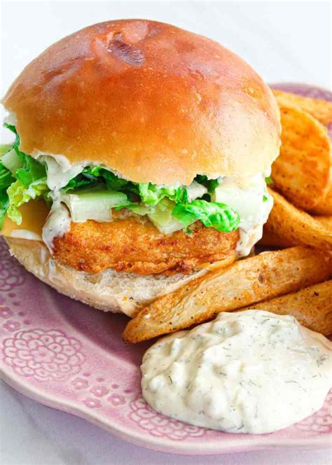 Vegetarian Fish Sandwich with Homemade Tartar Sauce