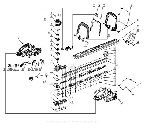 EGO HT2410 Parts Diagram for Assembly