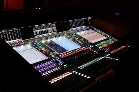 Digital mixing console stock image. Image of media, channel - 134425869