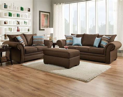 nice Chocolate Brown Couch Set | Jitterbug Cocoa Sofa and Loveseat ...