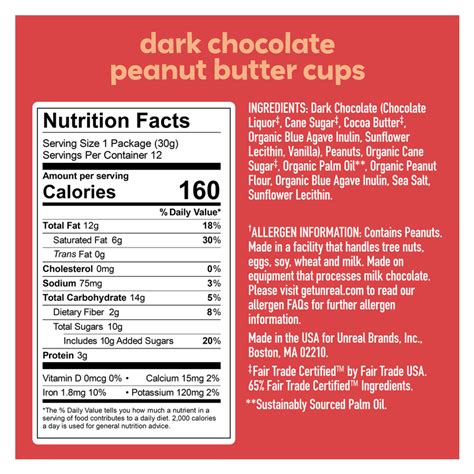 Unreal Dark Chocolate Peanut Butter Cups 4.2oz - Delivered In As Fast ...