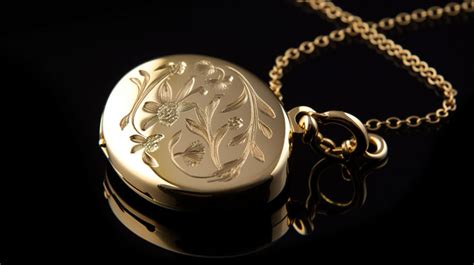 Engraving Golden Engraved Locket With Chain Backgrounds | JPG Free Download - Pikbest