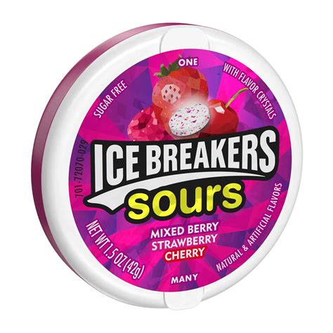 Ice Breakers Sours Mixed Berry Sugar Free Mint Candies - 1.5oz | Ice ...