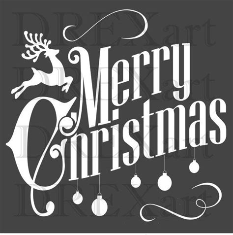 MERRY CHRISTMAS Christmas STENCIL Chalkboard Style by drexart | Christmas stencils, Christmas ...