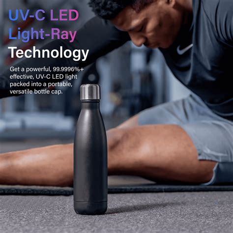 Self Cleaning Smart Water Bottle with UV Sterilization and Touch Contr