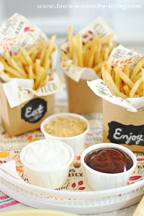 Quick and Easy French Fries with Dipping Sauces - Town & Country Living