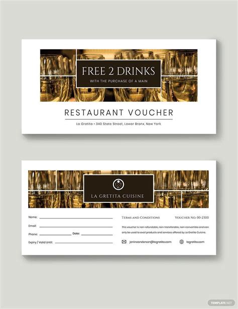 Drink Voucher Template in Illustrator, Pages, PSD, Word, Publisher, PDF - Download | Template.net