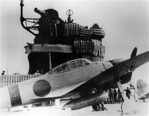 A Japanese A6M2 “Zero” fighter aboard the IJN carrier Akagi during the Pearl Harbor attack ...