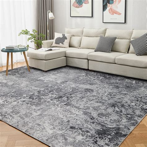 Area Rug Living Room Carpet Bedroom: 8x10 Indoor Abstract Soft Fluffy ...