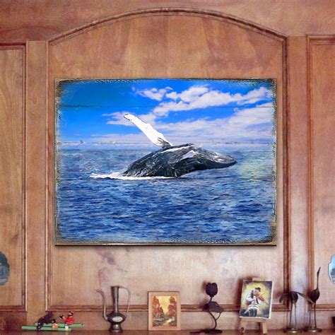 Whale Wall Decor Whale Wall Art Whale Wood Block Art on - Etsy