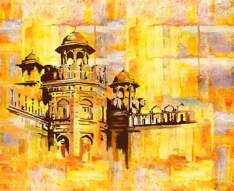 Lahore Fort Painting by Catf | Pixels