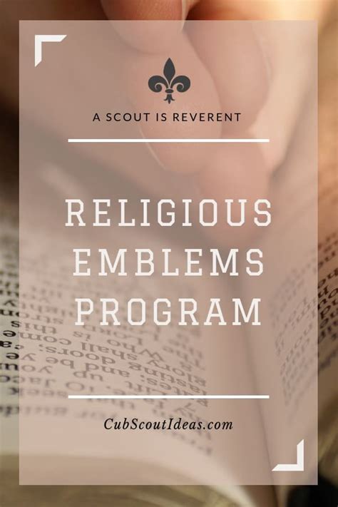 Cub Scout Ideas: What is the Cub Scout Religious Emblems Program?