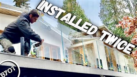 How To Install A Glass Deck Railing SOLO - YouTube