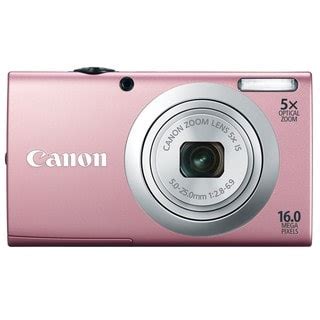 Canon PowerShot A2400IS 16MP Pink Digital Camera - Overstock™ Shopping ...