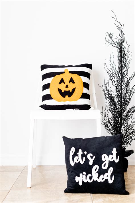 Black, White and Orange Halloween Decor