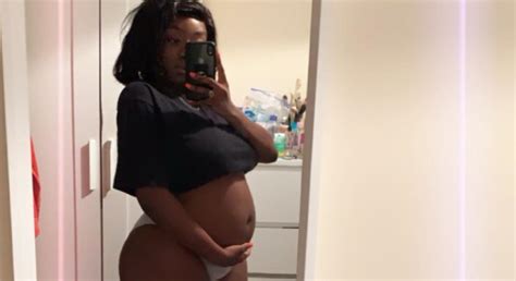 Bloated woman goes viral with pregnant food baby picture