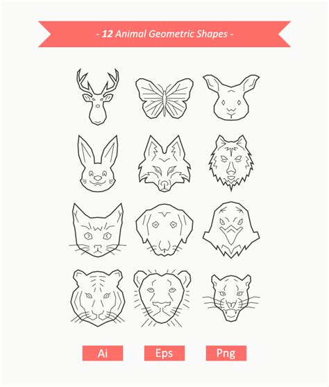 Free Animal Geometric Shapes - Dreamstale