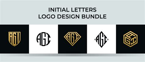 Initial letters AGI logo designs Bundle 4971785 Vector Art at Vecteezy