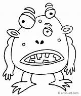 Scary Monster Coloring Page  coloring Pages sketch template