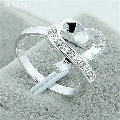 Aliexpress.com : Buy 2017 Sale 925 Silver Rings Heart Love Zircon CZ ...