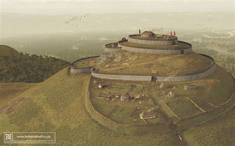 Illustrated reconstruction of the Pictish Hill Fort at East Lomond in Fife, Scotland. | Scotland ...