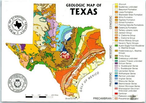 Postcard - Geologic Map Of Texas | United States - Texas - Other ...