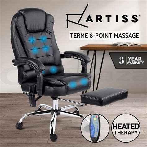 Artiss Massage Office Chair Gaming Chair Heated 8 Point Vibration ...