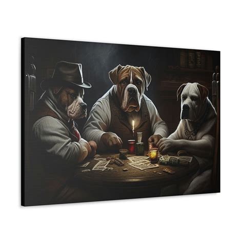 Dogs Playing Poker Canvas Wall Art - Etsy