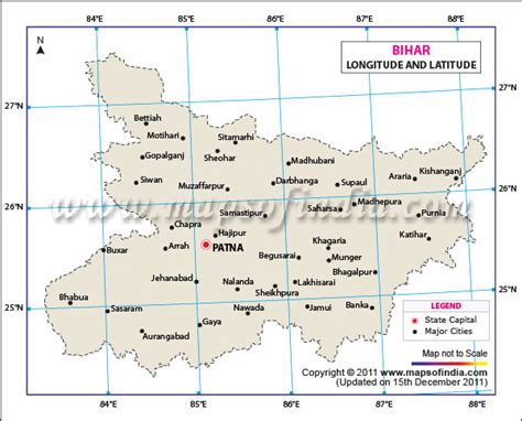 Latitude and Longitude of Bihar, Lat Long of Bihar