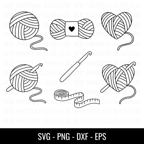 Crochet Svg Crochet Bundle Svg Heart Crochet Hook Svg Yarn - Etsy