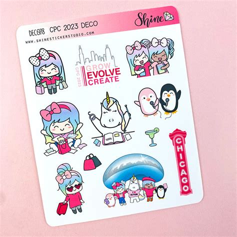 CLEARANCE Chicago Planner Conference 2023 - Deco Stickers – Shine Sticker Studio